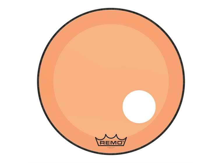 Remo P3-1322-CT-OGOH Powerstroke P3 Colortone Orange Bass 22",5" Offset Hole
