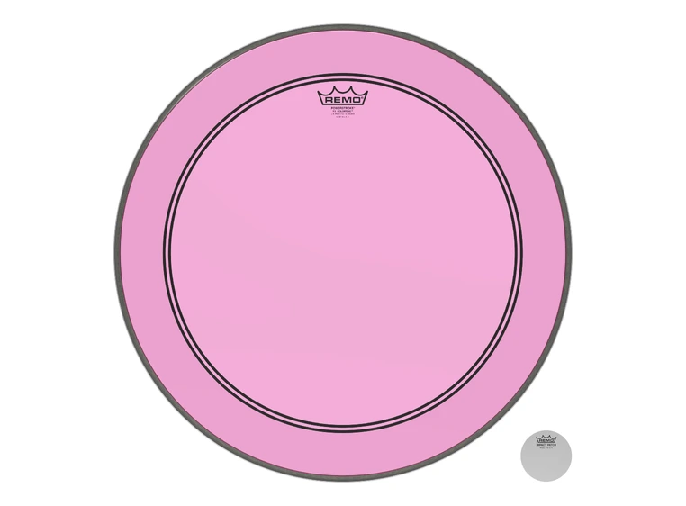 Remo P3-1322-CT-PK Powerstroke P3 Colortone Pink Bass Drumhead, 22" 