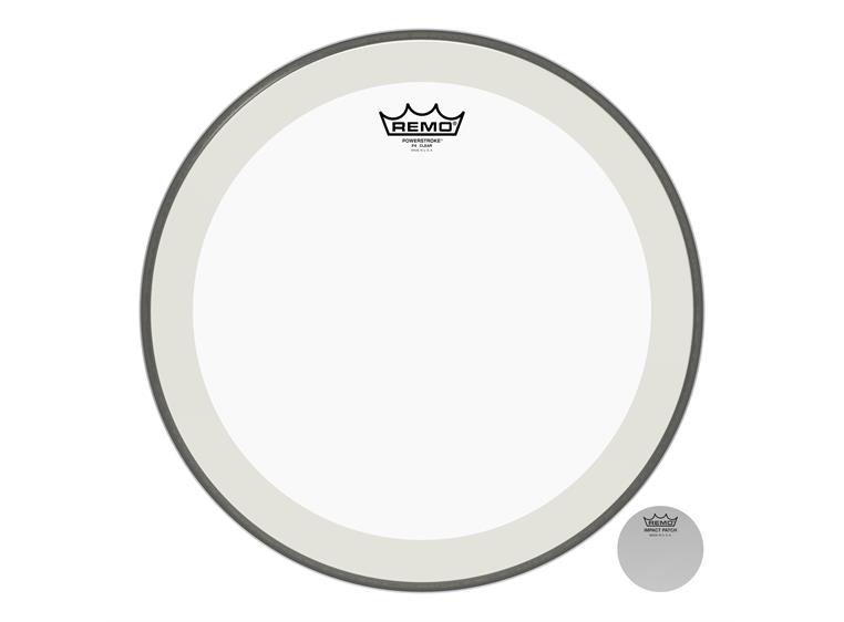 Remo P4-1316-C2- Powerstroke P4 Clear Bass Drumhead, 16"