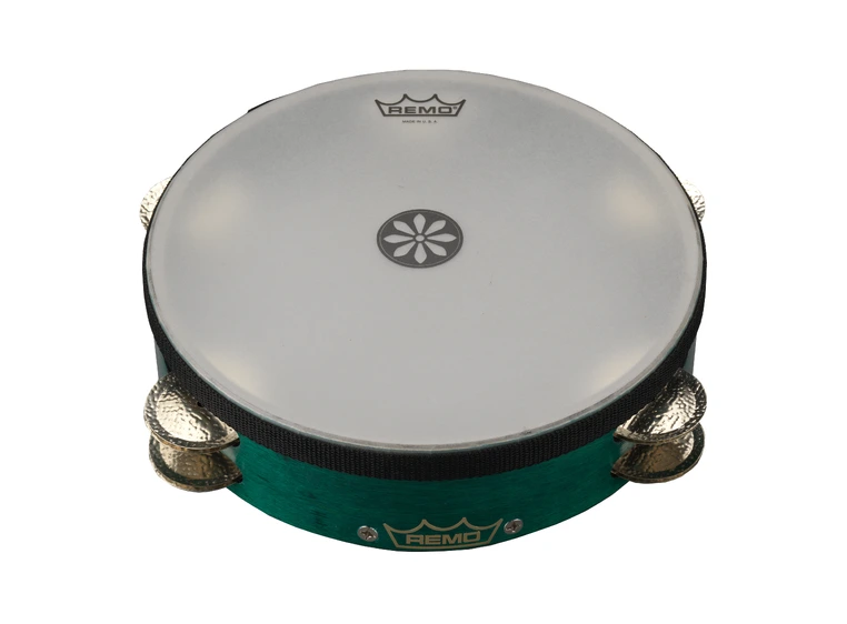 Remo TA-3010-LR- Valencia Lotus Tambourine Aqua, 10" 