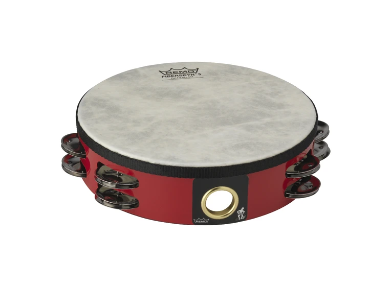 Remo TA-5208-52- Fiberskyn Tambourine Quadura Deep Red, 8" 