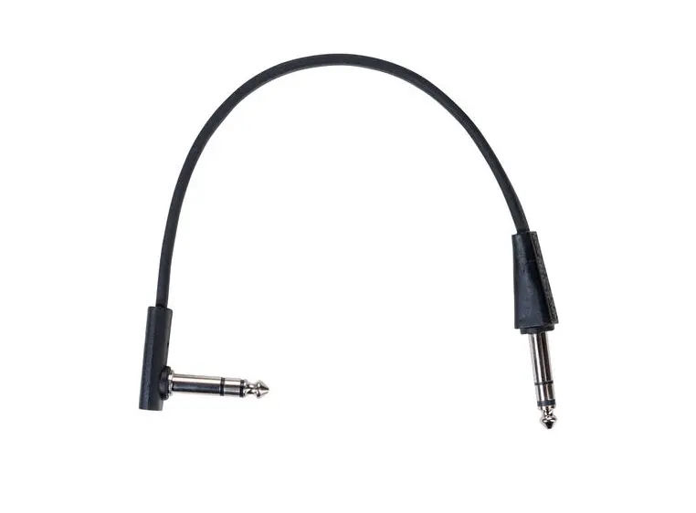 RockBoard Flat TRS Cable 20 cm 7 7/8", Straight/Str. BLK 