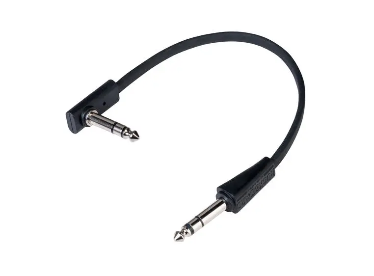 RockBoard Flat TRS Cable 20 cm 7 7/8", Straight/Str. BLK 