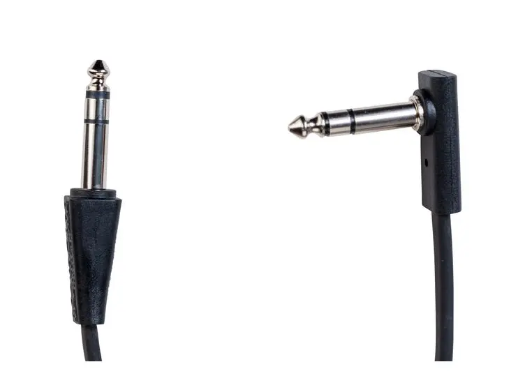 RockBoard Flat TRS Cable 20 cm 7 7/8", Straight/Str. BLK 