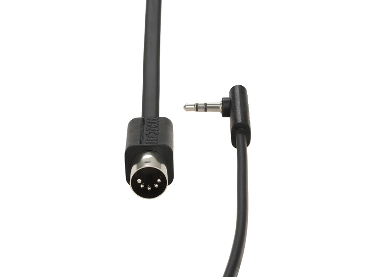 RockBoard Flat TRS to MIDI Cable, 30 cm TRS-MIDI Type A RBO CAB F TMA 30 BK 