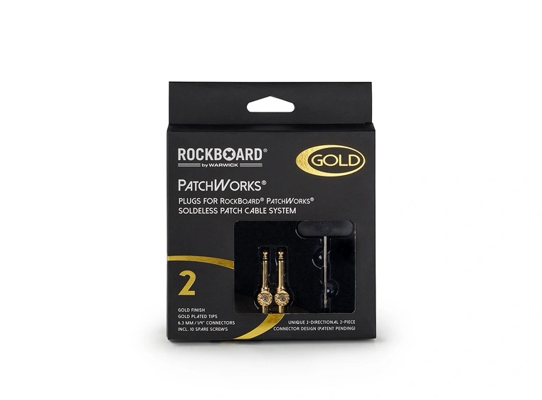 RockBoard Solderless Plugs, 2 pcs. PatchWorks, Gold 