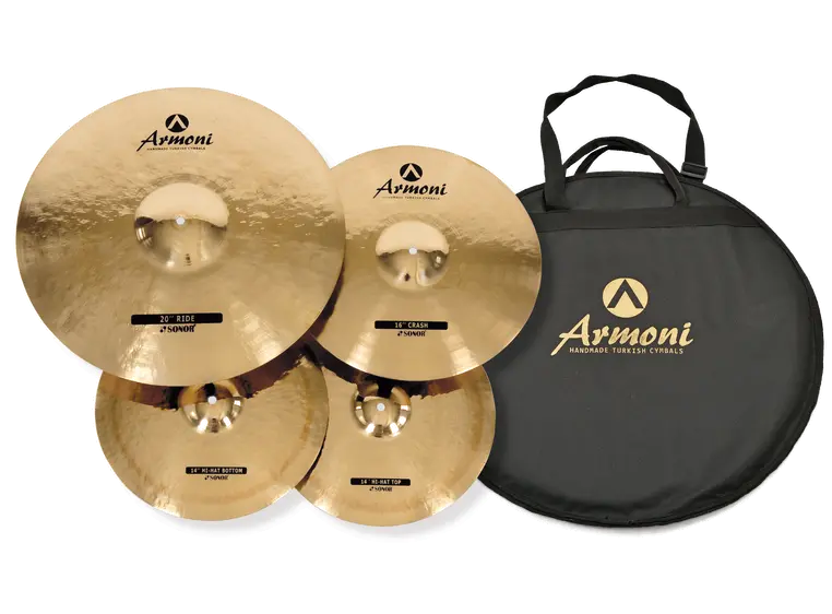 Sonor AC Set 1 Armoni Cymbal Set 14“ H-H, 16“ Crash, 20“ Ride, cymbalbag 