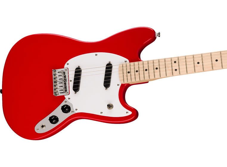 Squier Sonic Mustang, Maple White Pickguard, Torino Red