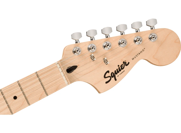 Squier Sonic Mustang, Maple White Pickguard, Torino Red 