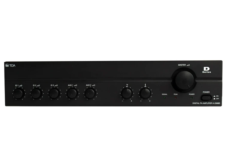 TOA A-2240DD Mikseforsterker 240W dig.sluttrinn,1xDIN,2xJackBal,2xAuxRCA 