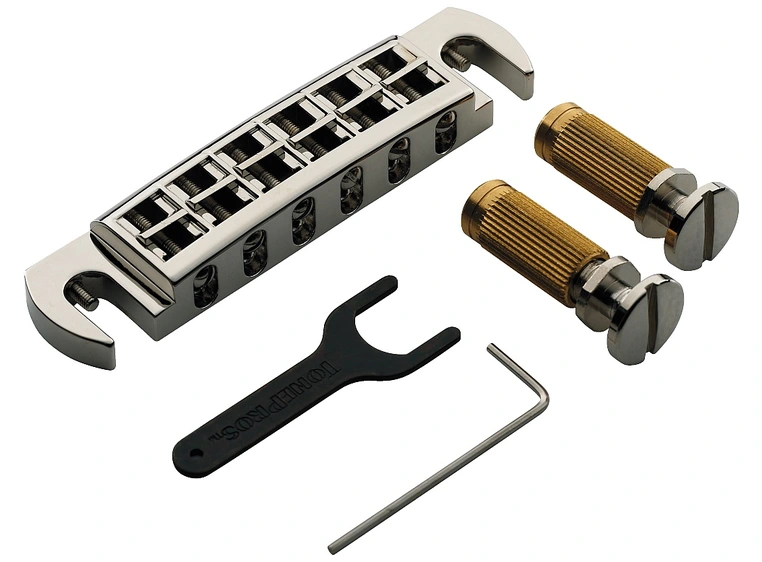 TonePros AVT2P N - Wraparound Bridge with SPRS2 Locking Studs - Nickel 
