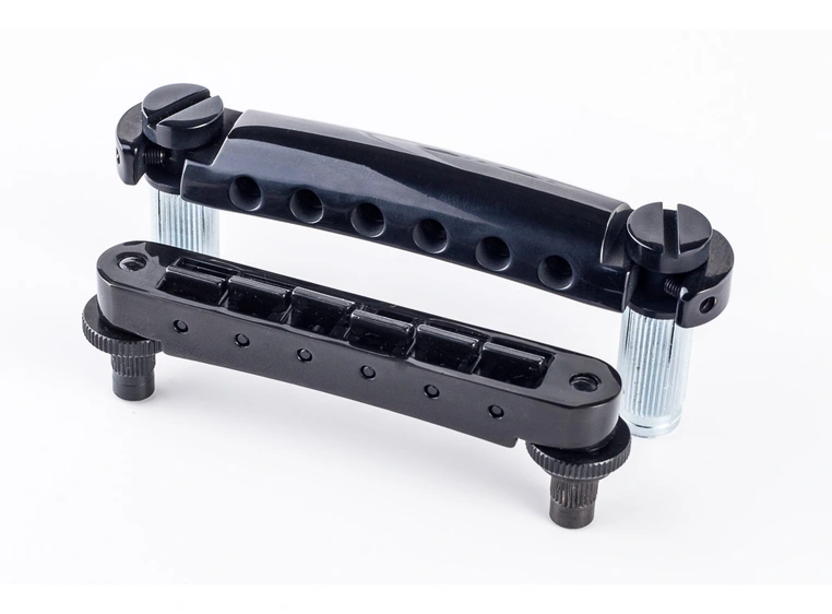 TonePros LPS02 B - Standard Tune-O-Matic Bridge and Tailpiece Set - Black 