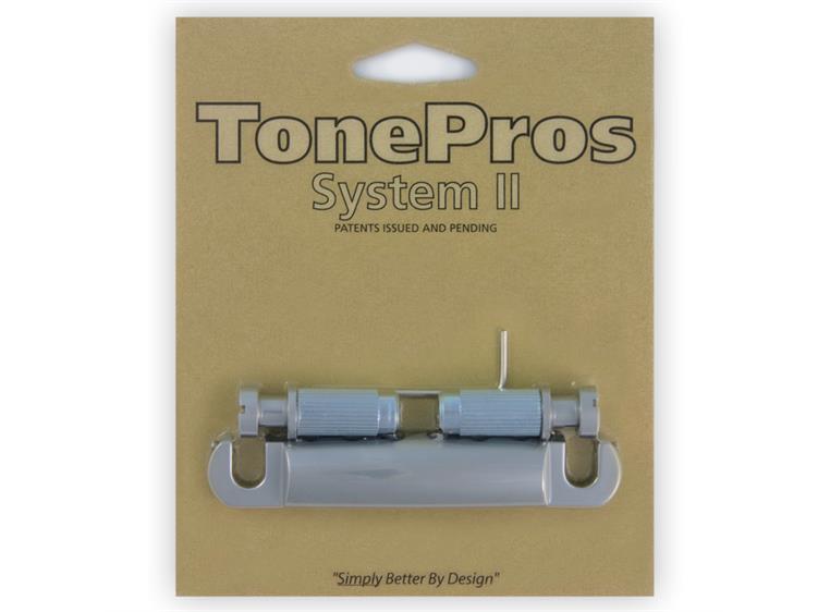 TonePros T1Z SC - Metric Tailpiece (Locking Stop Bar) - Satin Chrome