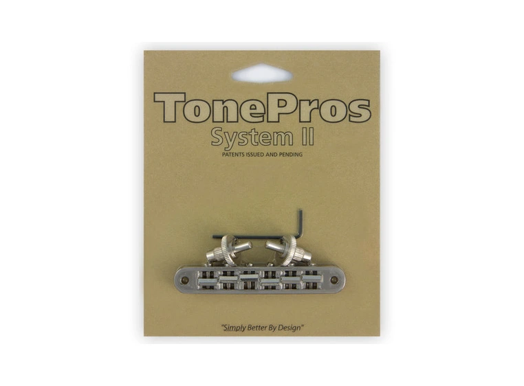 TonePros TP6 N - Standard Tune-O-Matic Bridge (Small Posts) - Nickel 
