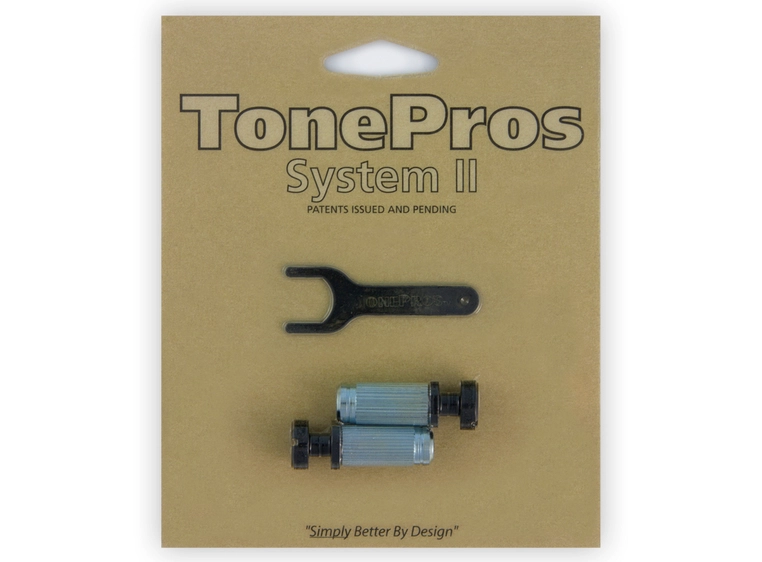 TonePros VS1 B - Standard Steel Locking Studs (Vintage Series) - Black 