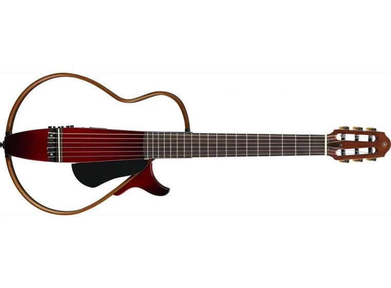 Yamaha SLG200N Nylon Silent Guitar Crimson Red Burst Finish 