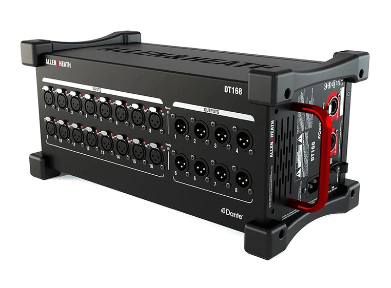 A&H DT168 portable Dante I/O expander 16 mic/line, 8 XLR out 