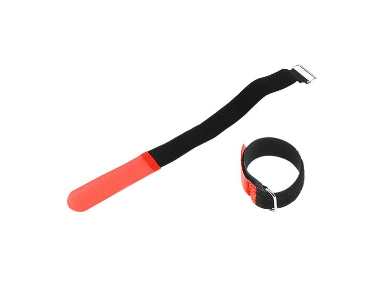 Adam Hall Accessories VR 4040 RED Hook and Loop Cable Tie 400 x 38mm red