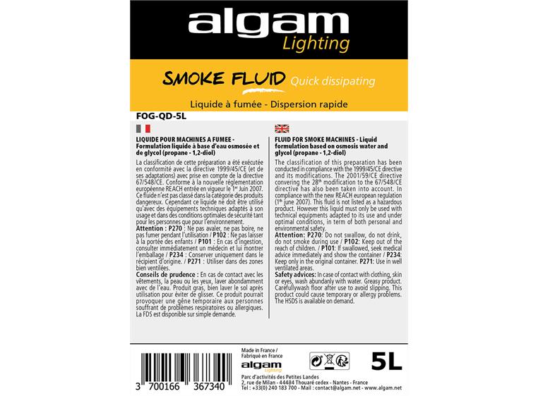 Algam Lighting 5 L rapid smoke liquid FOG-QD-5L