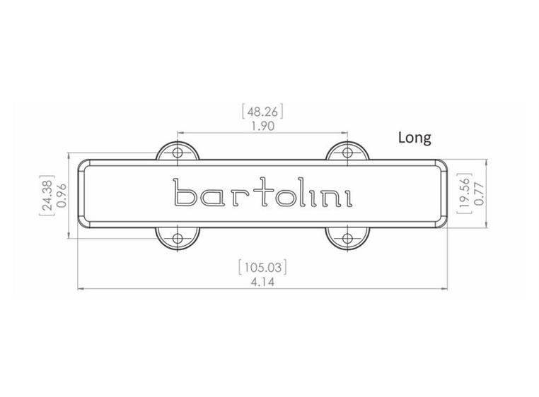 Bartolini 57CBJD-L1 Jazz Bass Pickup Dual In-Line Coil, 5-String, Bridge