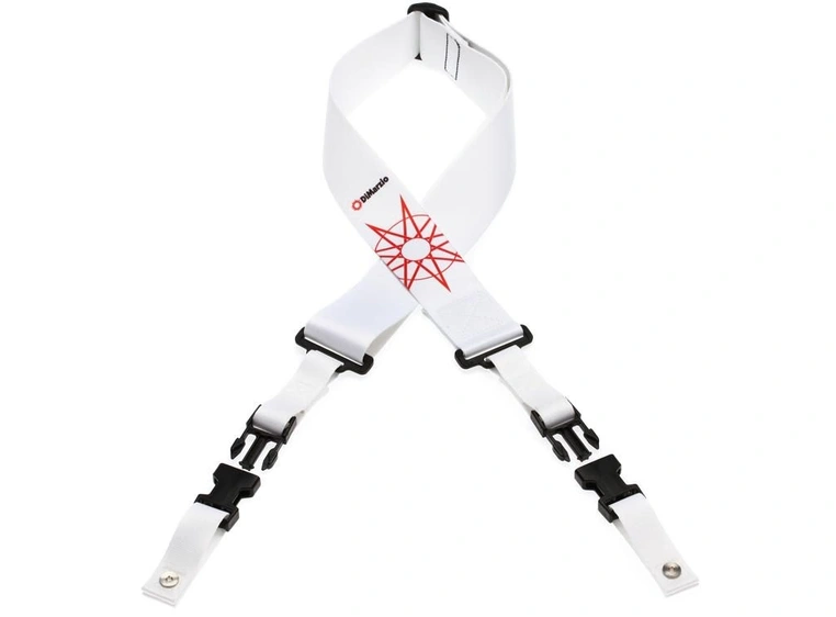 Dimarzio DD2249 2 ClipLock Strap Nylon Jim Root - White/Red 
