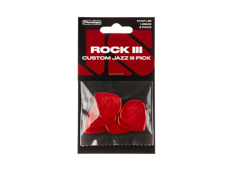 Dunlop 570P1.38 RockIII JazzIII Nylon Cust. 6-pack