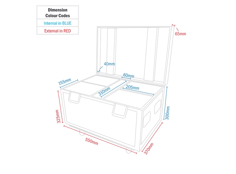 Equinox Flightcase for 4 x Fusion Passer 4 x Fusion 100 Spot/ 120Z Wash 