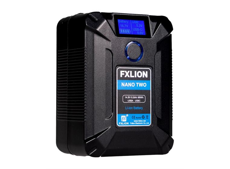 FXLION V-lock Nano Two batteri 14.8V, 98Wh. D-tap, USB-A, USB-C inn/ut
