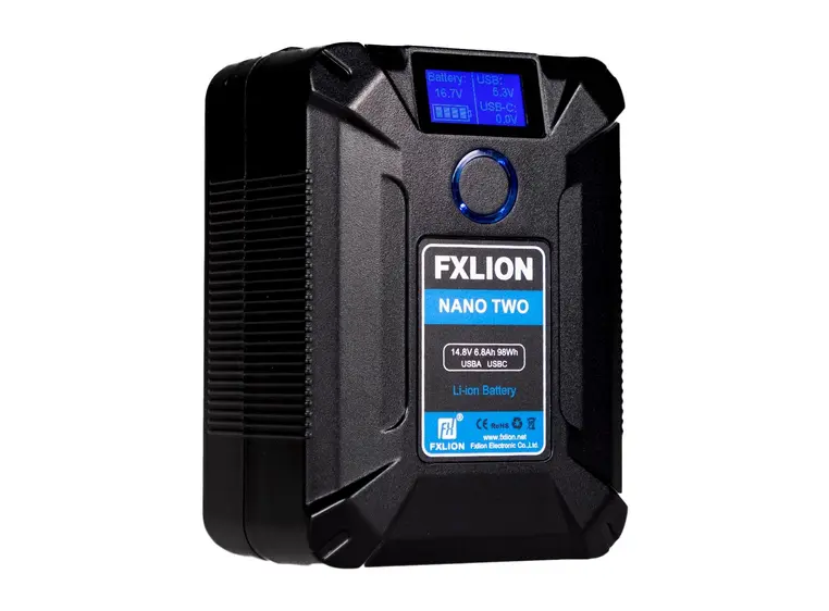 FXLION V-lock Nano Two batteri 14.8V, 98Wh. D-tap, USB-A, USB-C inn/ut 