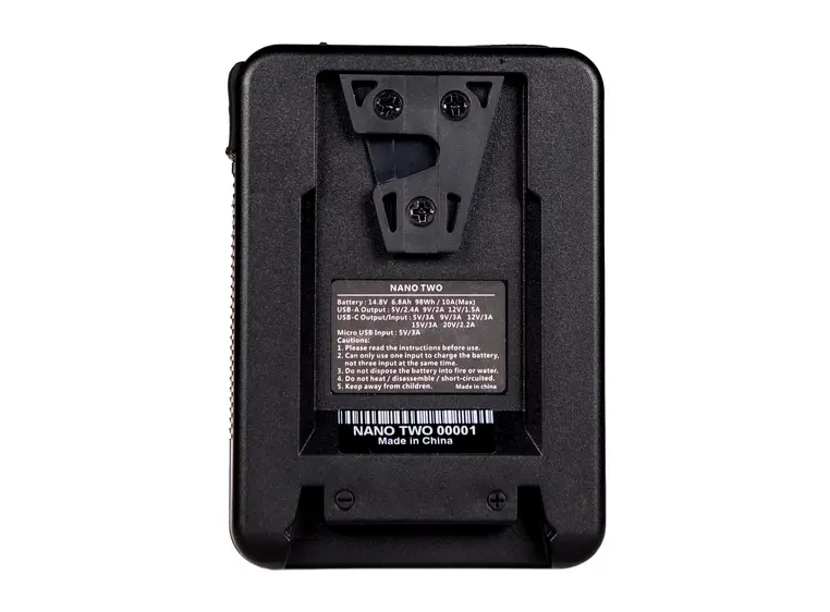 FXLION V-lock Nano Two batteri 14.8V, 98Wh. D-tap, USB-A, USB-C inn/ut 