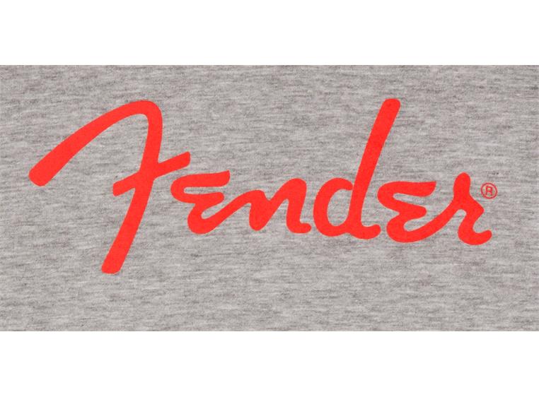 Fender Spaghetti Logo L/S T-Shirt Heather Gray, XL