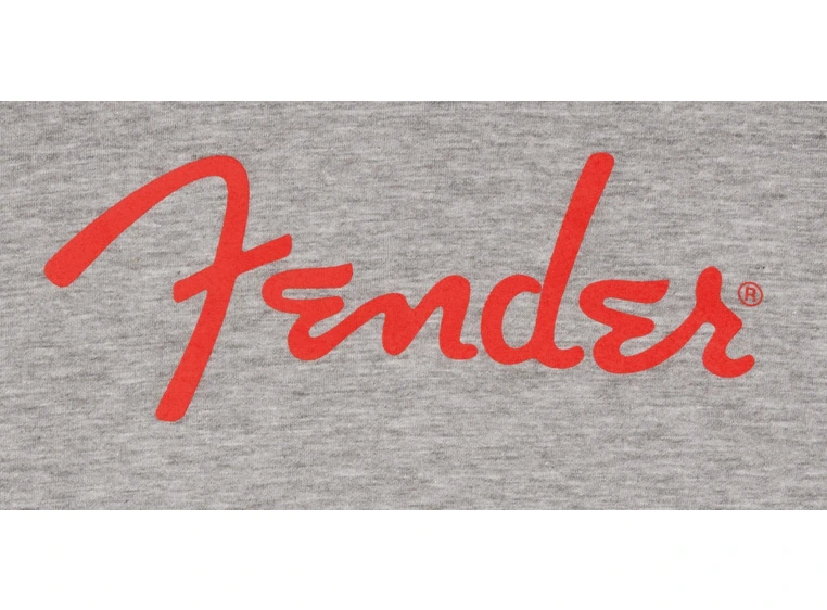 Fender Spaghetti Logo L/S T-Shirt Heather Gray, XL 