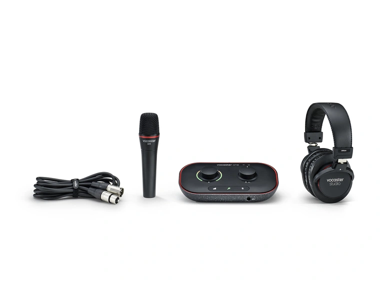 Focusrite Vocaster One Studio Bundle USB lydkort, mikrofon og hodetelefon 