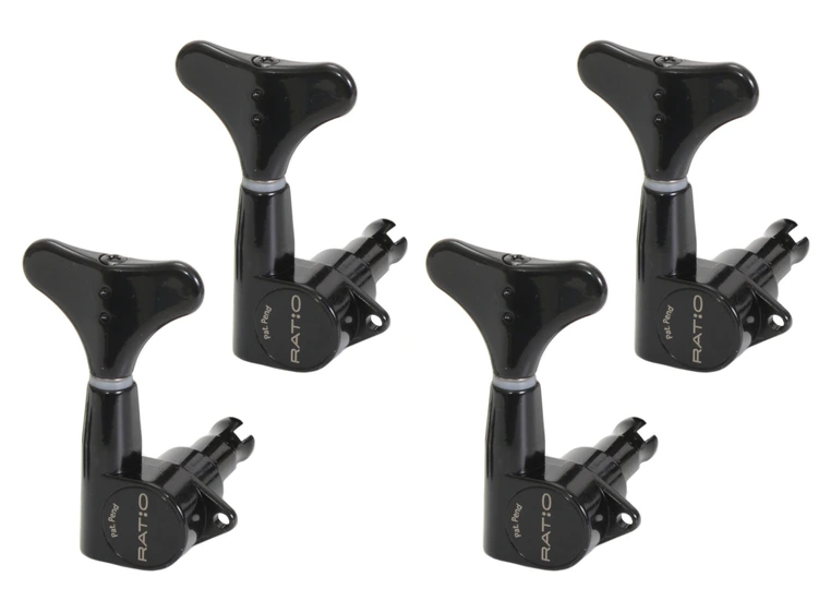 Graph Tech PRB-4400-C0 Ratio Bass Machine Heads 4-in-Line (Left) - Chrome 