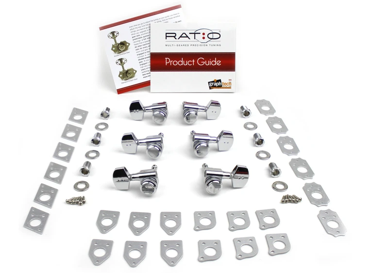 Graph Tech PRL-8311-C0 Ratio Electric Locking Machine Heads 3+3 - Chrome 