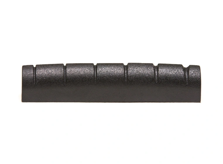 Graph Tech PT-6116-00 Black TUSQ XL Slotted Nut 1 11/16" Long, Rounded, Flat 