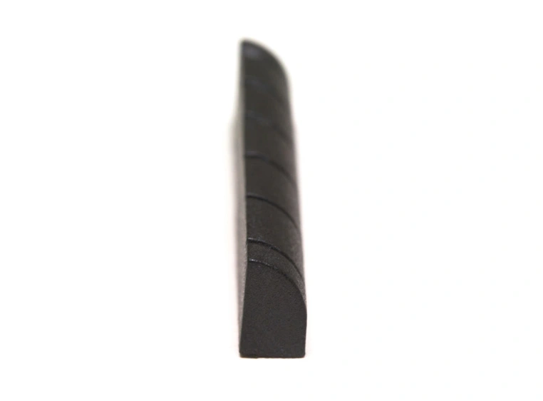 Graph Tech PT-6116-00 Black TUSQ XL Slotted Nut 1 11/16" Long, Rounded, Flat 