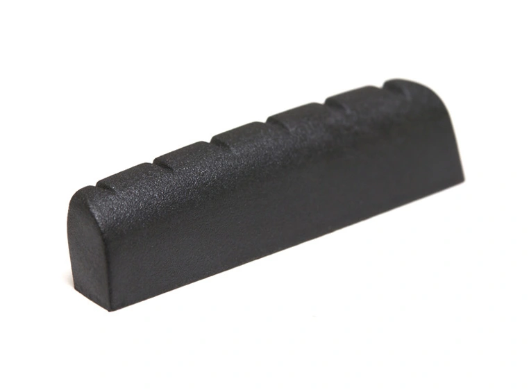 Graph Tech PT-M600-00 Black TUSQ XL Slotted Nut 1 11/16", Rounded, Slanted 