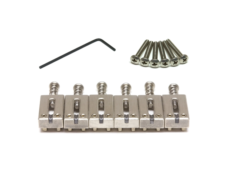 Graph Tech String Saver PG-8000-00 S&T Style Saddles, BrushedSteel,6-String 