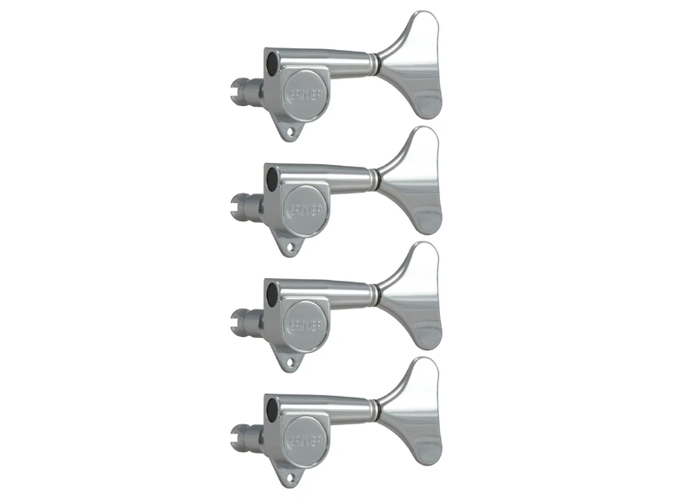 Grover 144C4 Mini Bass Machines 4-in-Line, (Left) - Chrome 