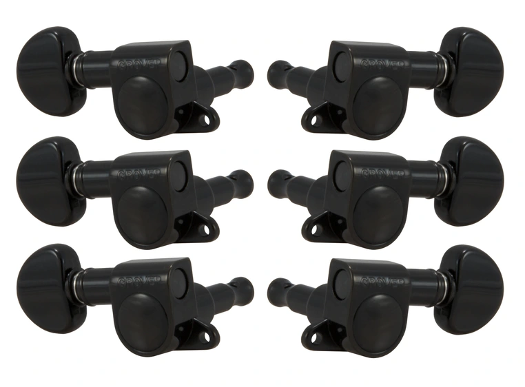 Grover 205BC Mini Rotomatics w/Round Button, Single, Bk Chrome (R) 