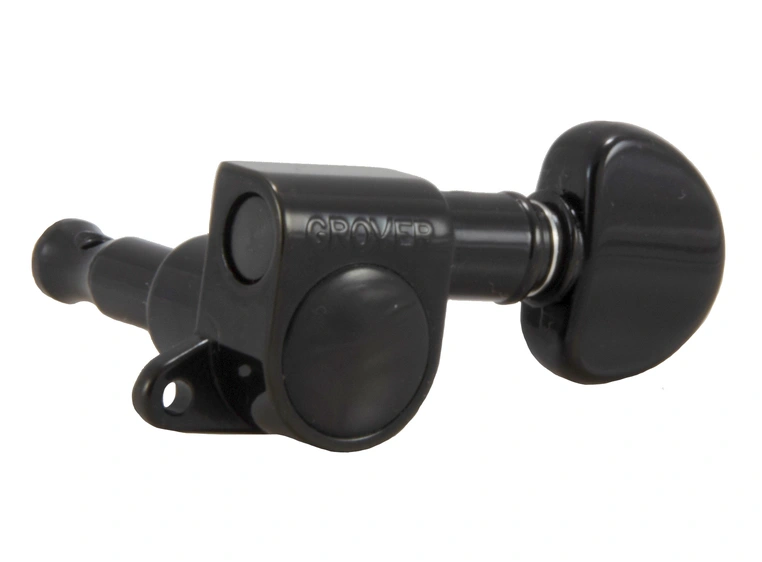 Grover 205BC Mini Rotomatics w/Round Button, Single, Bk Chrome (R) 