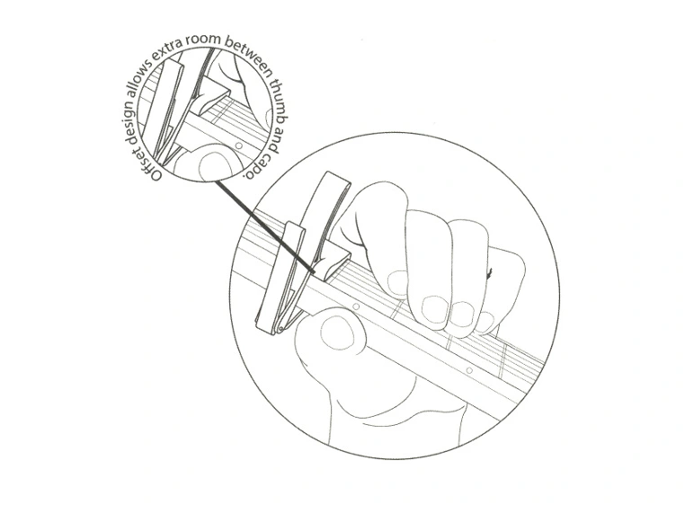 Grover GP750BL Ultra Capo - Matte Black 