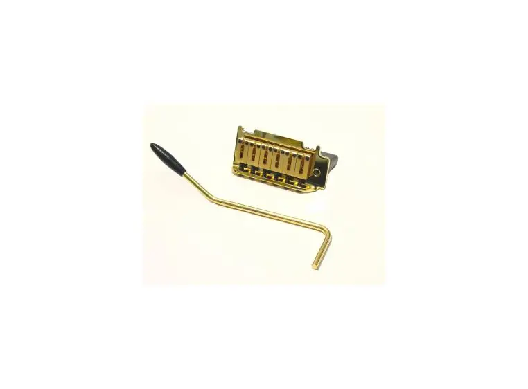 Hipshot 6-String US Flat Plate Tremolo Bridge - Gold 
