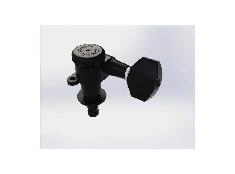 Hipshot Grip-Lock Closed Guitar Tuning Machine - Bass Side (Left) - Black 