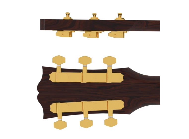 Hipshot GuitarTunerUpgrade Kit 3+3 Classic Closed, 10 mm, gold 