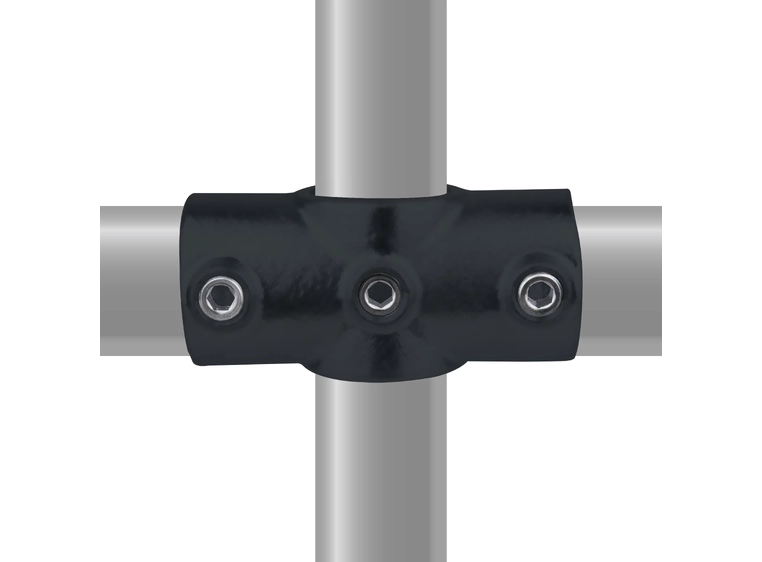 KUPO KPC-119B rør clamp T-stykke kryss Ø48mmrørklemme.TUV.Sortmatt 