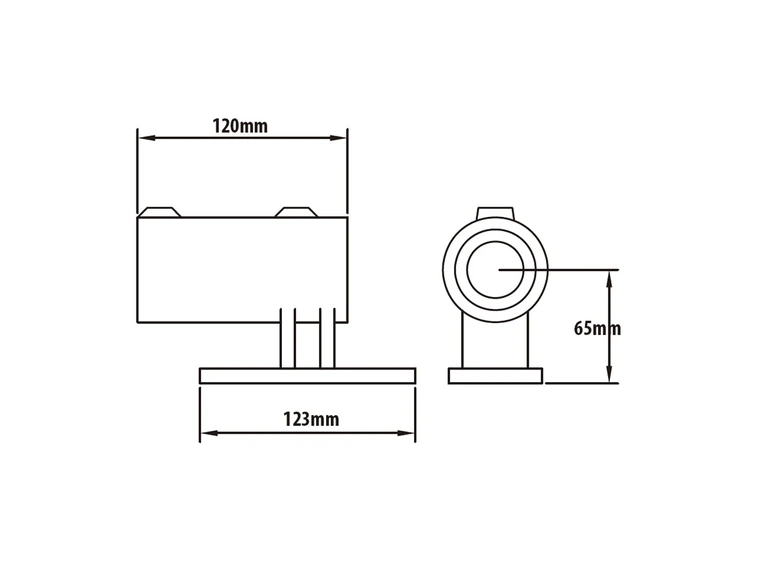 KUPO KPC-144B railing side support Ø48mmrørklemme.TUV.Sortmatt. 