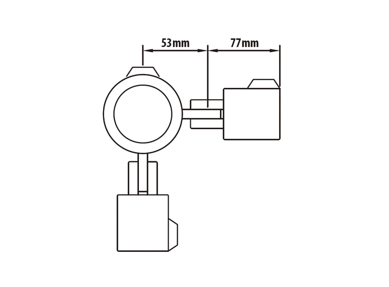 KUPO KPC-168B dobbel svivelkombo 90 grad Ø48mmrørklemme.TUV.Sortmatt. 