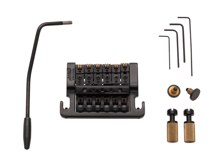 Kahler 2220 - Stud Mount Guitar Tremolo (Brass Cam / Brass Saddles) - Black 